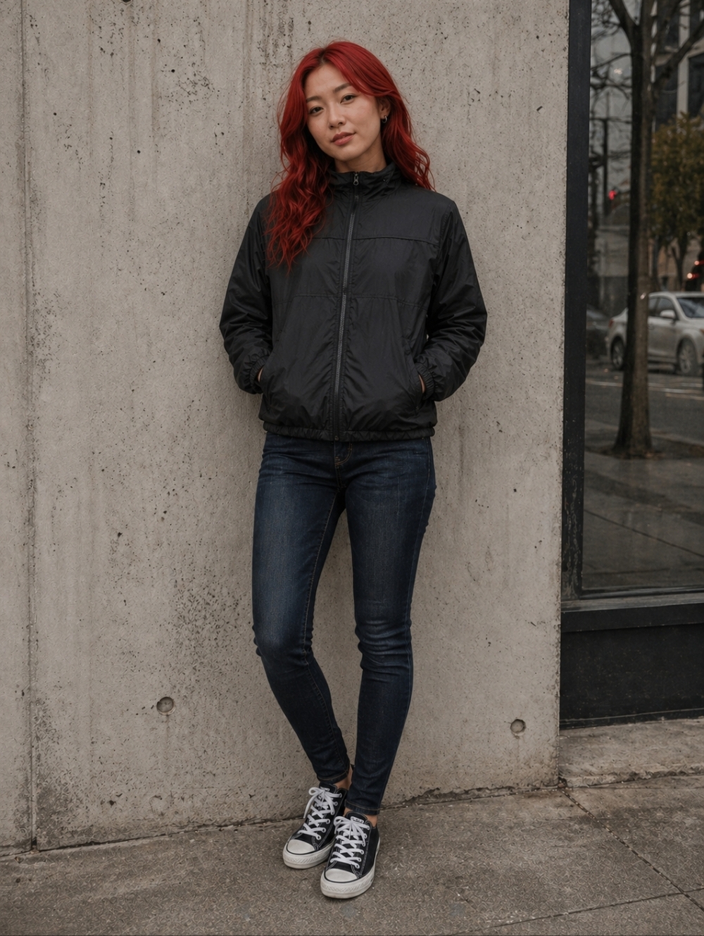 Women's KTM CTY Medium Black Hooded Windbreaker